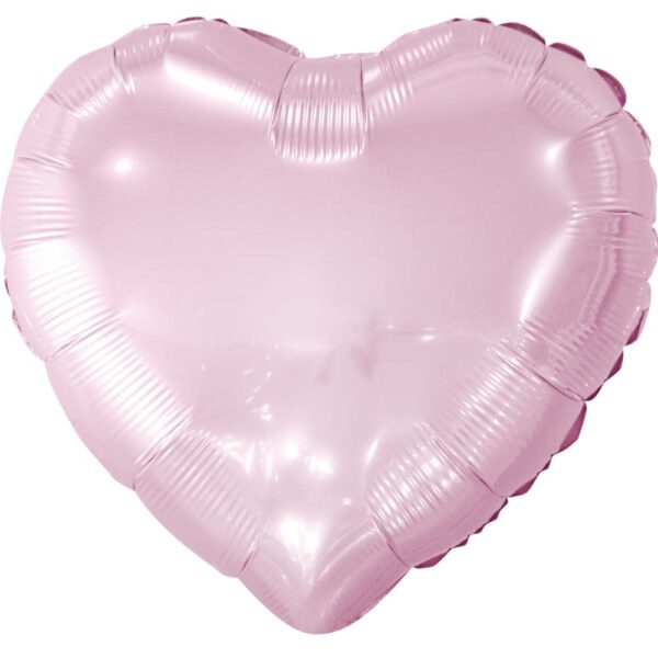 18" Metallic Heart Light Pink