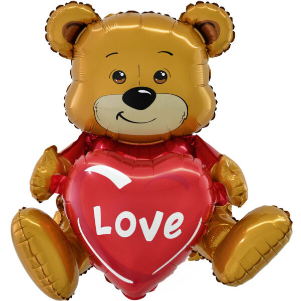 Love Sitting Bear Holding Heart