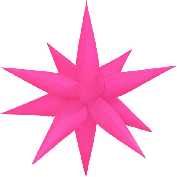 Exploding Stars Neon Pink