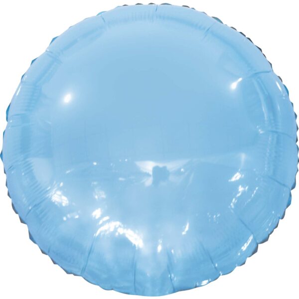 9" Metallic Circle Light Blue