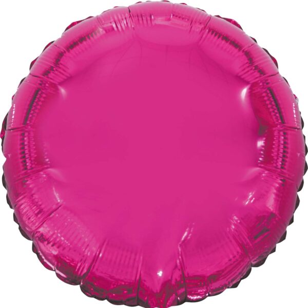 9" Metallic Circle Dark Pink