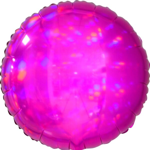 18" Iridescent Circle Hot Pink