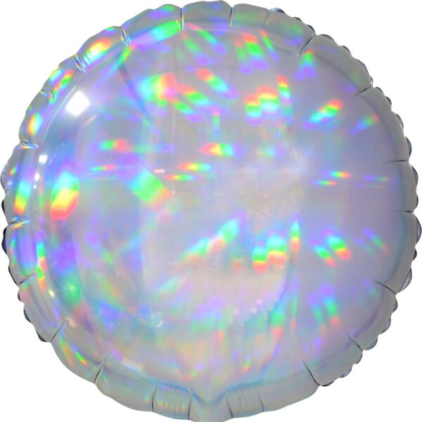 18" Iridescent Circle Silver