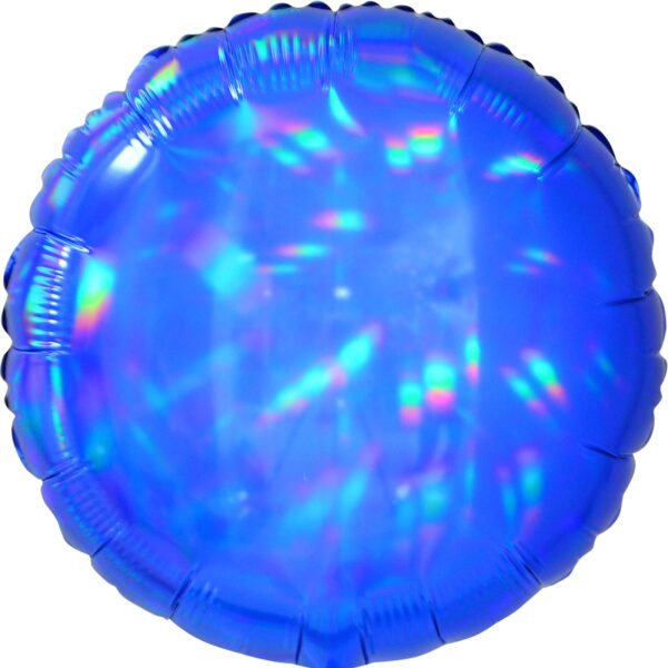 18" Iridescent Circle Blue