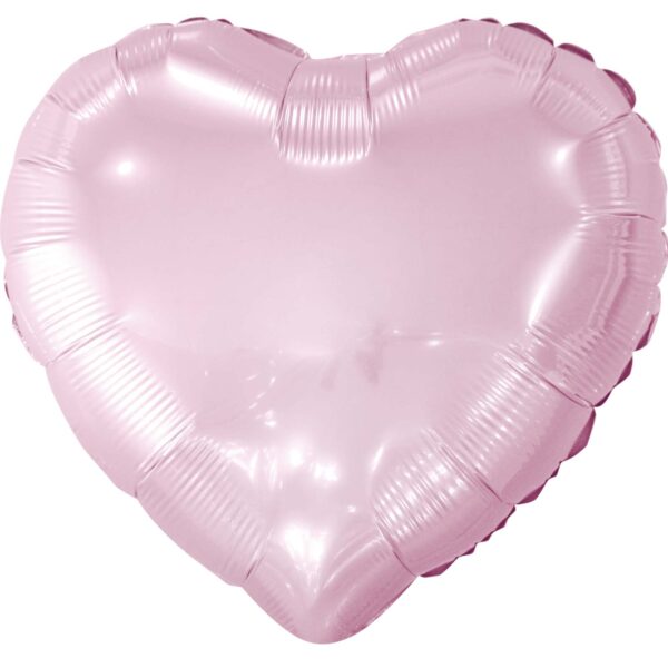 24" Metallic Heart Light Pink