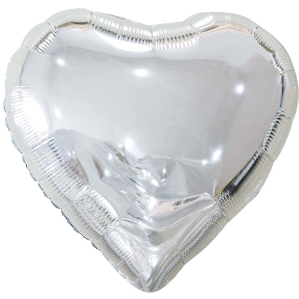 24" Metallic Heart Silver