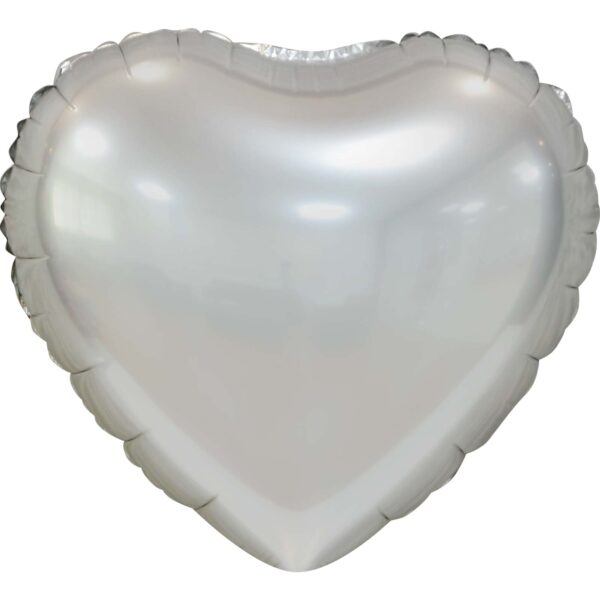 18" Matte Heart Silver