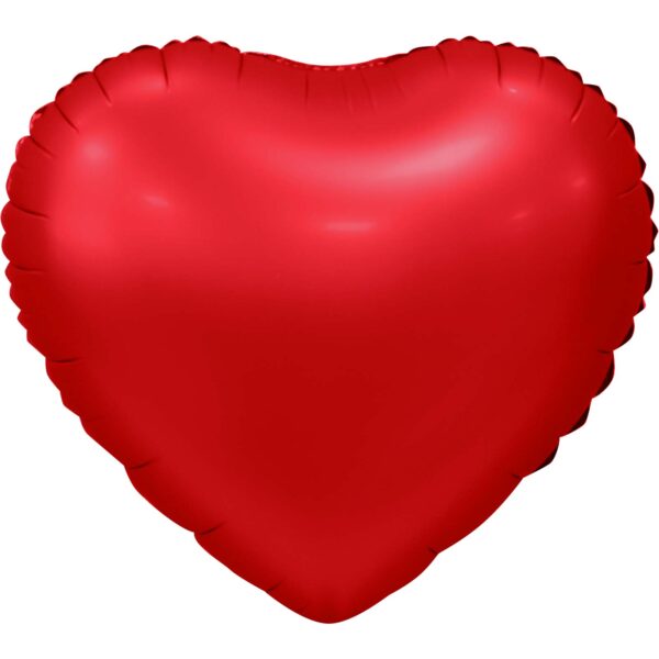 18" Matte Heart Red