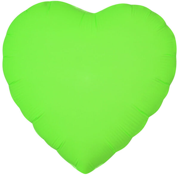 18" Neon Heart Green