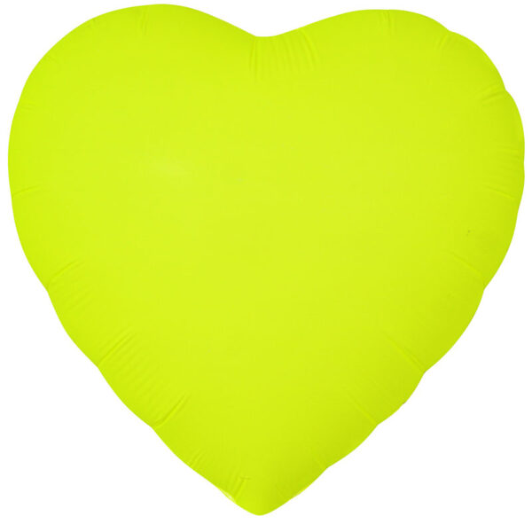 18" Neon Heart Yellow