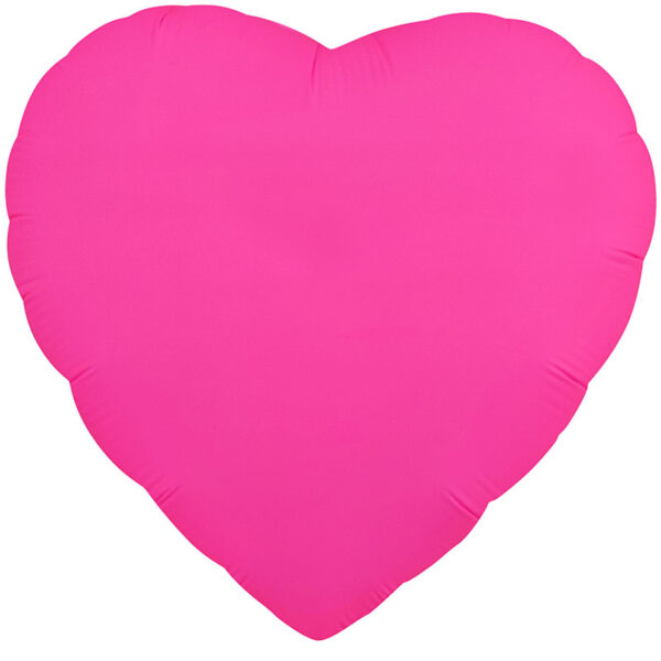 18" Neon Heart Pink