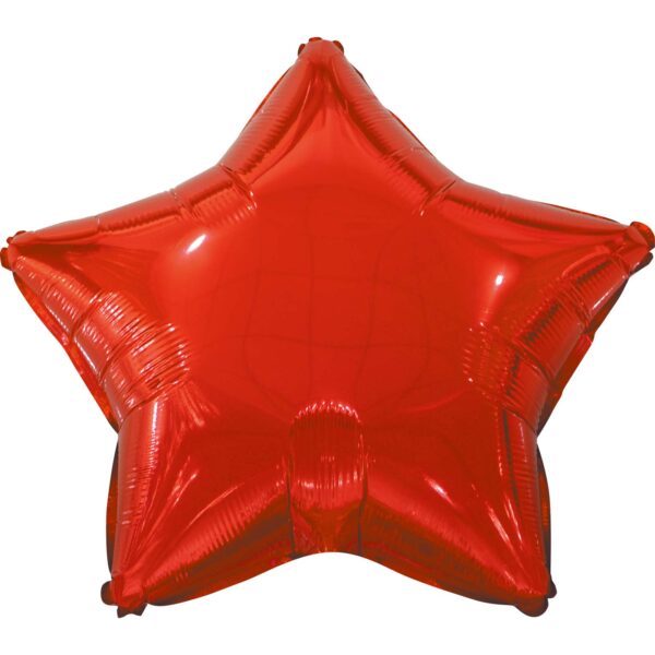 18" Metallic Star Red