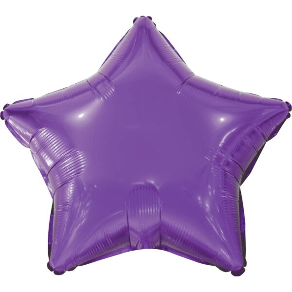 18" Metallic Star Purple