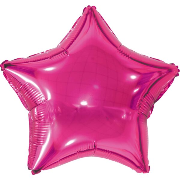 24" Metallic Star Dark Pink