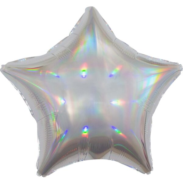 19" Iridescent Star Silver