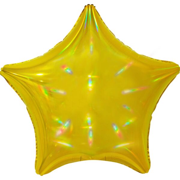 19" Iridescent Star Gold