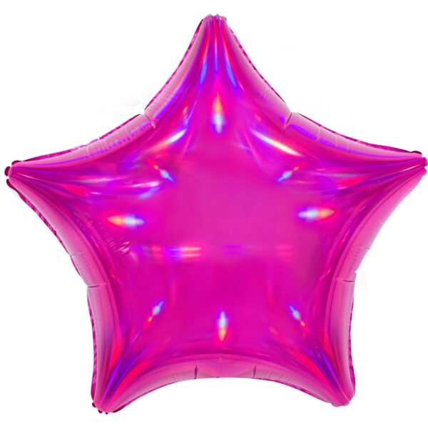 19" Iridescent Star Pink