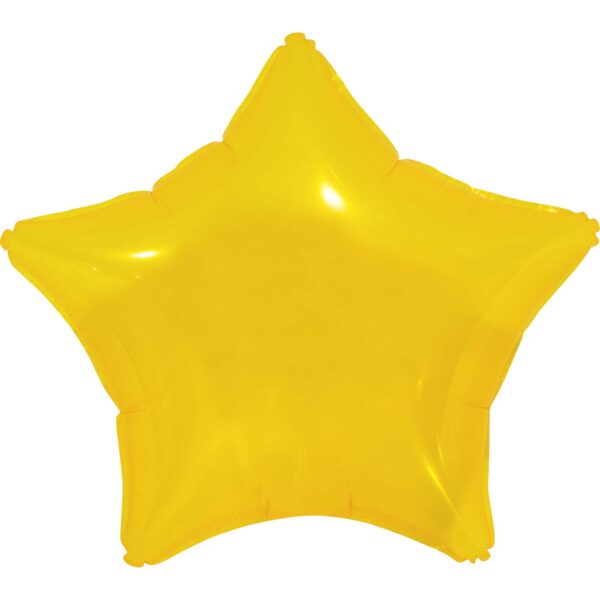 19" Transparent Star Yellow