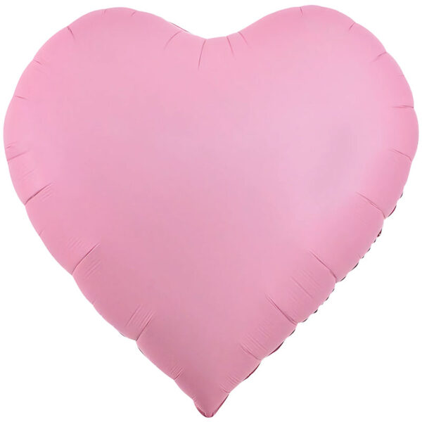 51" Heart Satin Pink