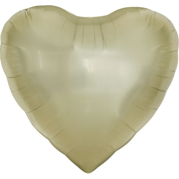 51" Heart Satin White Gold